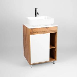 Тумба под раковину Viant Бостон VBOS65N-T1ST 500x655x820 1 ств со столешницей