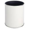 Мусорное ведро Geralis M-PWH1-S 6л, punto белое, кант хром, внутренний цвет черный