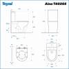 Унитаз-компакт Teymi Aina T40205 безободковый, с сиденьем микролифт, белый фото 16