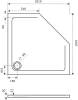 Поддон для душа Good Door Пента 100x100 с ножками и экраном фото 8