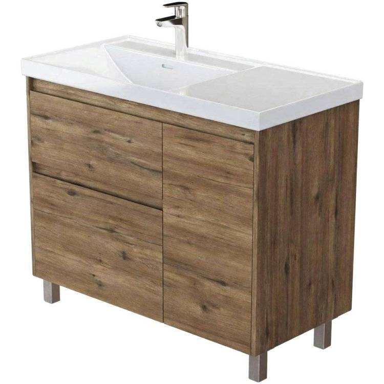 Тумба с раковиной Aquanet Nova Lite 2.0 100 L 365910 Дуб рустикальный