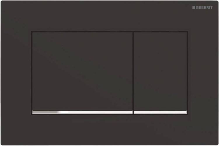 Кнопка смыва Geberit Sigma 30 115.883.14.1 черная матовая, хром глянцевый