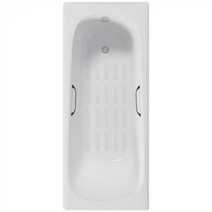 Чугунная ванна Delice Continental DLR230612R-AS 150x70, с антискользящим покрытием, с отверстиями под ручки, без ножек