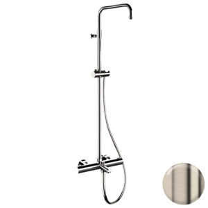 Душевая стойка Remer Elegance EQ34ASSDNZ с термостатом, никель брашированный