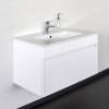 Тумба с раковиной Comforty Мадрид-80 00-00017865 подвесная, белая матовая