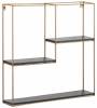 Полка навесная Stool Group Square FDC9684 g bl/m золотая, черный мрамор 50x10x50