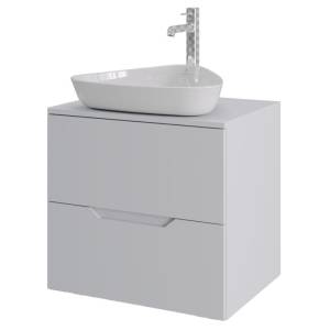 Тумба с раковиной Orange Line Li-60TuwMDF+B07-500W белая матовая, 60 см