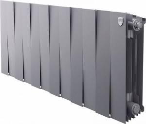 Радиатор биметаллический Royal Thermo Piano Forte 300 silver satin, 12 секций