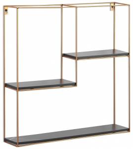 Полка навесная Stool Group Square FDC9684 g bl/m золотая, черный мрамор 50x10x50