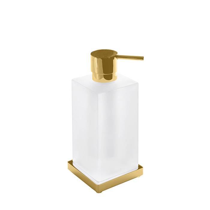 Дозатор для жидкого мыла Colombo Look B9317.OM-VAN настольный, золото матовое, матовое стекло