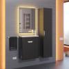 Тумба с раковиной Uperwood Modul подвесная, матовая, черная, 50 см фото 4