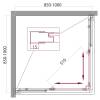 Душевой уголок BelBagno Unique A-2-85/100-M-Cr фото 2