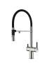 Смеситель для кухни Paulmark Gravity Gr213888-BS с гибким изливом, брашированная сталь