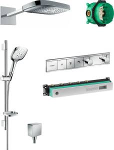 Душевой комплект Hansgrohe Raindance Select E 300 (3 jet) 26468000 + 27856000 + 26455000 + 15381000