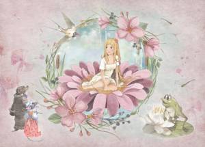 3D Фотообои Artegrafico «Дюймовочка» KID-083 песок