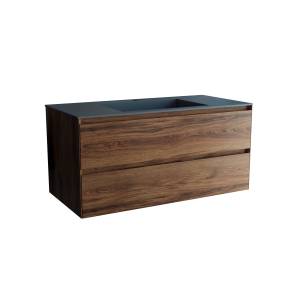 Тумба с раковиной Vincea Luka 1000 2 выкатных ящика, C.Oak, раковина серая