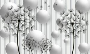 3D Фотообои Artegrafico «Абстракция с одуванчиками» ABS-036 канвас