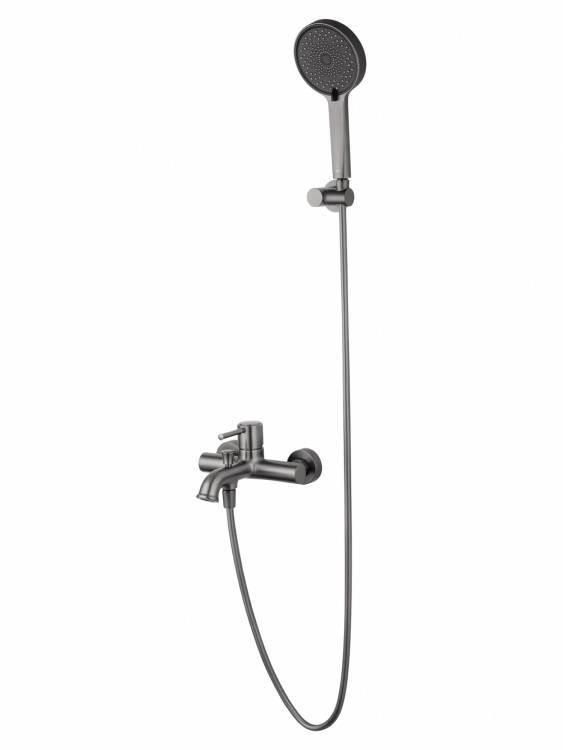 Смеситель для ванны Wonzon & Woghand WW-88037073-BGM с душем, темный графит