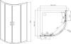 Душевой уголок Vincea Alpha VSQ-3AL900MT 90x90, профиль хром, стекло текстурное фото 9