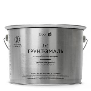 Грунт-эмаль по ржавчине 3 в 1 Elcon матовая графит 2 кг