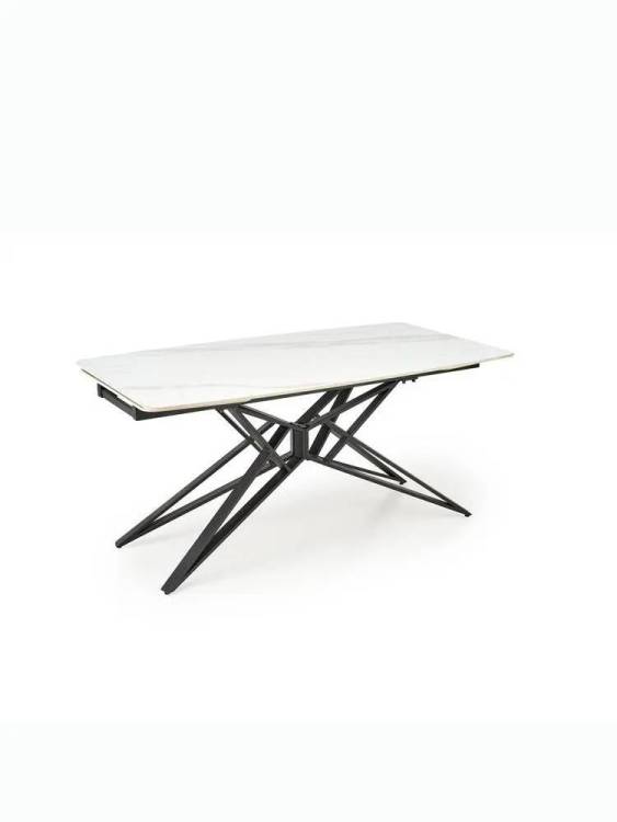 Стол обеденный Halmar Alfredo 160 V-CH-ALFREDO-ST белый мрамор/черный