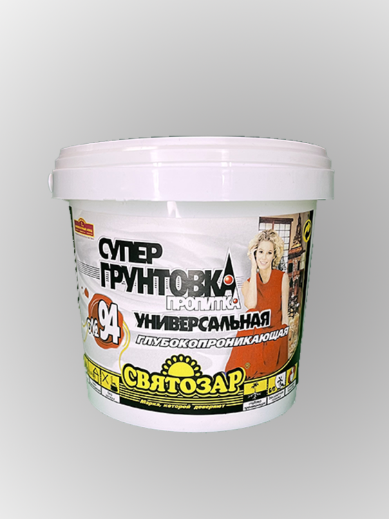 Супер-грунтовка универсальная для старых и новых поверхностей Finlux Святозар-94 матовая бесцветная 5 л