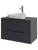 Тумба с раковиной Orange Line Li-80TugMDF+B07-500W графит матовый, 80.5 см фото 2