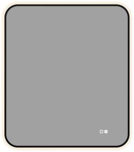 Зеркало Aquanet Контур 00367662 LED подсветка, подогрев, черное, 80x70