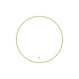 Зеркало Fixsen FX-1060G с LED подсветкой, золото-сатин, 60x60 см