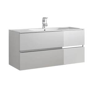 Тумба с раковиной Sanvit Кубэ-2 75 белый глянец