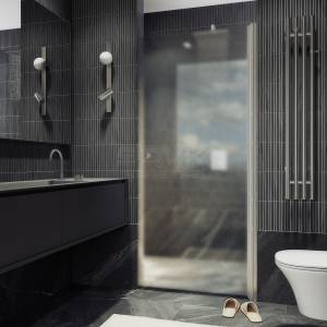 Душевая дверь в нишу MaybahGlass MGD-1671-5 профиль хром матовый, стекло сатин, 198x70