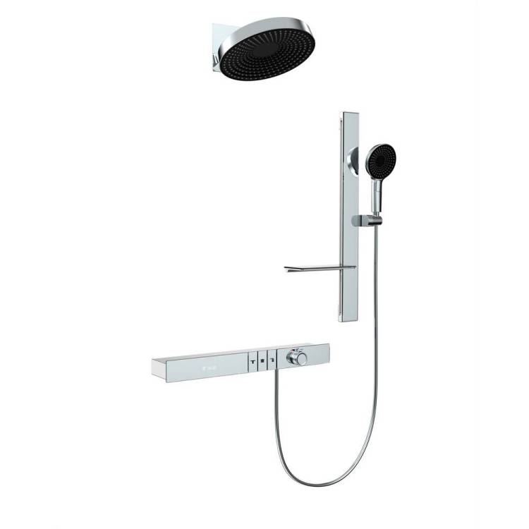 Душевой комплект Black&White GH-9025-C с LED дисплеем, Chrome