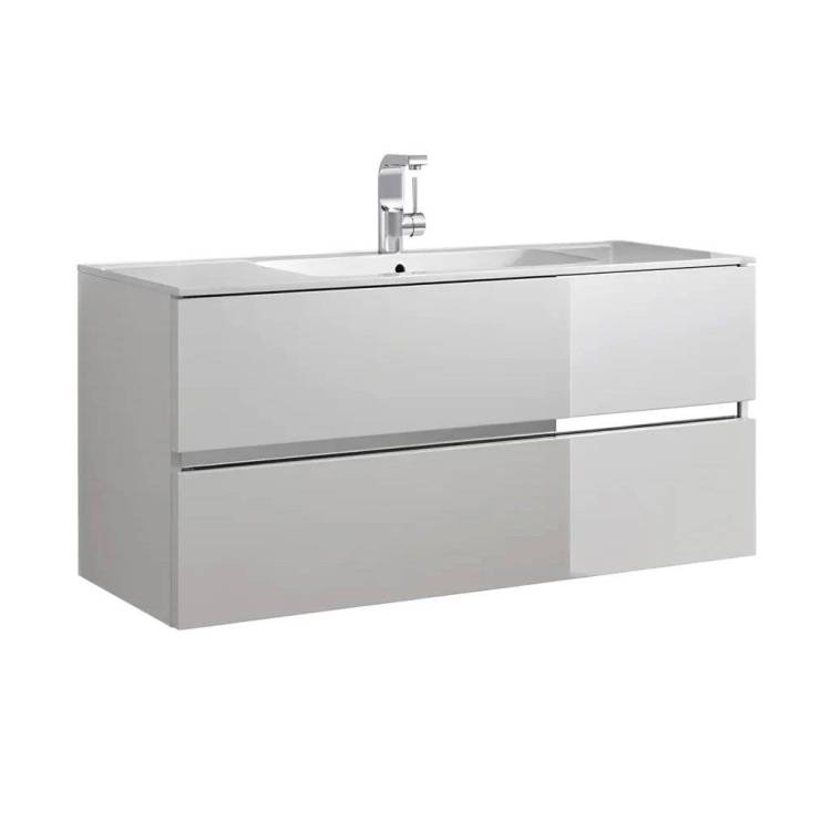 Тумба с раковиной Sanvit Кубэ-2 75 белый глянец
