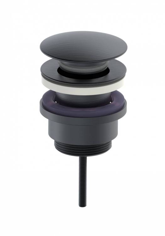 Донный клапан для раковины Wonzon & Woghand WW-88SS07-BGM темный графит