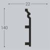 Плинтус напольный Bello Deco XPS POLYMER П 9 00-00004618 200x2.2x14 фото 2