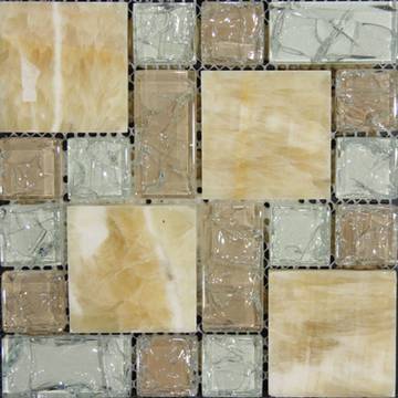 Мозаика Q-stones Камень+стекло QSG-081-FP/8 29.8x29.8