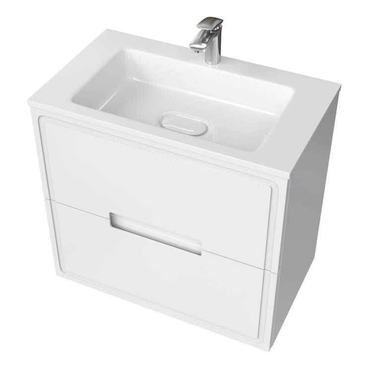 Тумба с раковиной Taliente Olejo TA-MBO-65PR-blanco белая, 65 см