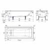 Чугунная ванна Delice Parallel DLR220505R-AS 170x70, с антискользящим покрытием, с ручками, с ножками фото 4