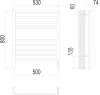 Полотенцесушитель Terminus КС Ватикан П8 50x80 КС 9003, электрический фото 4