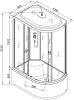 Душевая кабина AvaCan L920LGM с гидромассажем, 120x80x215 фото 13