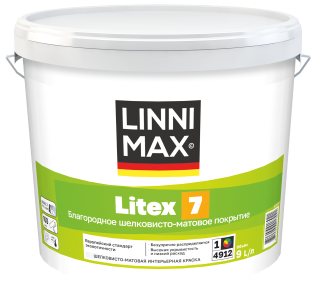 Краска для стен Linnimax Litex 7 шелковсто-матовая база 1 9 л