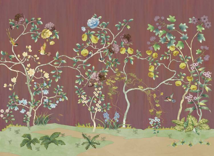 Бесшовные Eco обои Ortograf Flora 31131 Darleen mocha Шелк OE-H