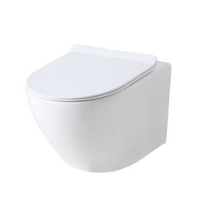 Унитаз подвесной Orange C07-100w безободковый, сиденье с микролифтом