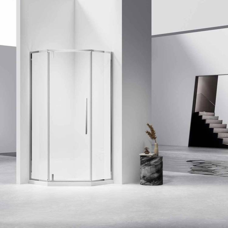 Душевой уголок Vincea Slim-N VSP-4SN100CL 1000x1000, профиль хром, стекло прозрачное