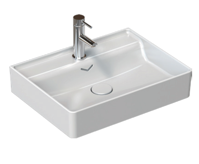 Раковина Isvea Vea 61 10VAS5061I сифон в комплекте, белая, 61x46.5