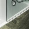 Шторка на ванну MaybahGlass MGV-793-6 80x140, поворотная, стекло сатин 6 мм, профиль черный, с полотенцедержателем фото 5