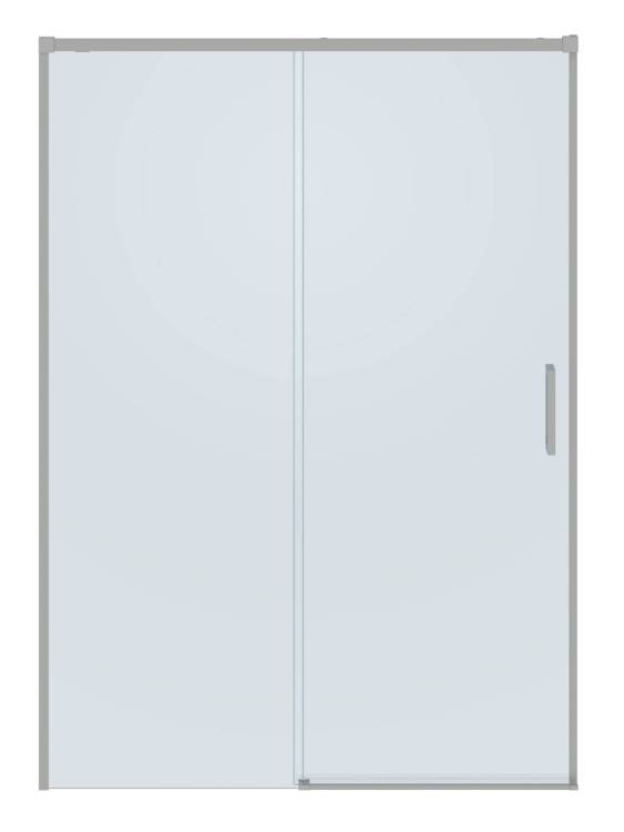 Душевая дверь в нишу Cezares PLANE-BF-1-130-C-IN профиль сатин, стекло прозрачное, 130x195