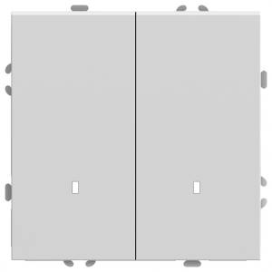 Выключатель 2-клавишный с индикатором Stekker RSW10-5102-01 49864