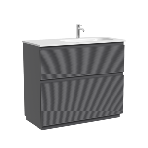 Тумба под раковину Sancos Folk Floor FL100FRGS напольная, 99.5x44.5x85, правая, Grey soft