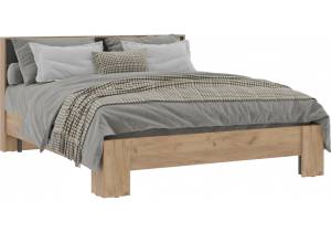 Кровать Woodville Элла КР 03 586703 серый графит 0162/дуб крафт золото 160x200